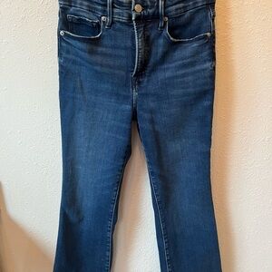 Good American Soft Tech Cropped Mini Bootcut Jean